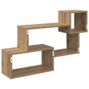 vidaXL Lebegő polc Falra szerelhető Barna 87 x 20 x 55 cm Szerelt Fa