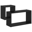 vidaXL Falpolc Falra szerelhető Fekete 55 x 15 x 35 cm Szerelt Fa