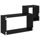 vidaXL Falpolc Falra szerelhető Fekete 55 x 15 x 35 cm Szerelt Fa