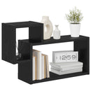 vidaXL Falpolc Falra szerelhető Fekete 55 x 15 x 35 cm Szerelt Fa