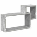 vidaXL Falpolc Falra szerelhető Szürke 55 x 15 x 35 cm Szerelt Fa