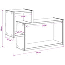 vidaXL Falpolc Falra szerelhető Szürke 55 x 15 x 35 cm Szerelt Fa