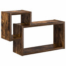 vidaXL Falpolc Falra szerelhető Barna 55 x 15 x 35 cm Szerelt Fa