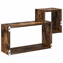 vidaXL Falpolc Falra szerelhető Barna 55 x 15 x 35 cm Szerelt Fa