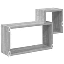 vidaXL Falpolc Falra szerelhető Szürke 55 x 15 x 35 cm Szerelt Fa