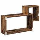vidaXL Falpolc Falra szerelhető Barna 55 x 15 x 35 cm Szerelt Fa
