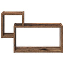 vidaXL Falpolc Falra szerelhető Barna 55 x 15 x 35 cm Szerelt Fa