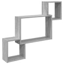 vidaXL Falpolc Falra szerelhető Szürke 91,5 x 15 x 76 cm Szerelt Fa