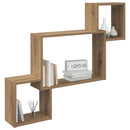 vidaXL Falpolc Falra szerelhető Barna 91,5 x 15 x 76 cm Szerelt Fa