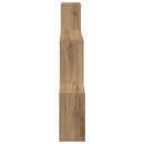 vidaXL Falpolc Falra szerelhető Barna 91,5 x 15 x 76 cm Szerelt Fa