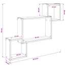 vidaXL Falpolc Falra szerelhető Barna 91,5 x 15 x 76 cm Szerelt Fa