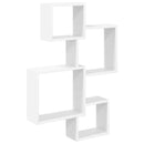 vidaXL Fali Kocka Polcok Falra szerelhető Fehér 64 x 13,5 x 91,5 cm