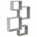 vidaXL Fali Kocka Polcok Falra szerelhető Szürke 64 x 13,5 x 91,5 cm