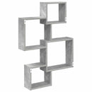 vidaXL Fali Kocka Polcok Falra szerelhető Szürke 64 x 13,5 x 91,5 cm