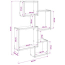vidaXL Fali Kocka Polcok Falra szerelhető Barna 64 x 13,5 x 91,5 cm
