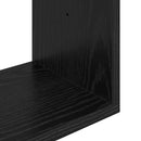 vidaXL Falpolc Falra szerelhető Fekete 32 x 21 x 107 cm Szerelt Fa