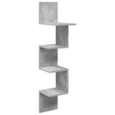 vidaXL Falpolc Falra szerelhető Szürke 32 x 21 x 107 cm Szerelt Fa