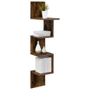 vidaXL Falpolc Falra szerelhető Barna 32 x 21 x 107 cm Szerelt Fa