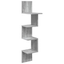 vidaXL Falpolc Falra szerelhető Szürke 32 x 21 x 107 cm Szerelt Fa
