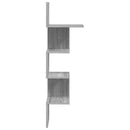 vidaXL Falpolc Falra szerelhető Szürke 32 x 21 x 107 cm Szerelt Fa