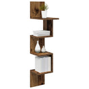 vidaXL Falpolc Falra szerelhető Barna 32 x 21 x 107 cm Szerelt Fa