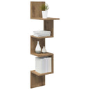 vidaXL Falpolc Falra szerelhető Barna 32 x 21 x 107 cm Szerelt Fa