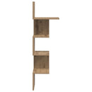 vidaXL Falpolc Falra szerelhető Barna 32 x 21 x 107 cm Szerelt Fa