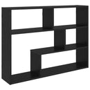 vidaXL Falpolc Falra szerelhető Fekete 95 x 20 x 69,5 cm Szerelt Fa