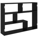 vidaXL Falpolc Falra szerelhető Fekete 95 x 20 x 69,5 cm Szerelt Fa