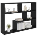 vidaXL Falpolc Falra szerelhető Fekete 95 x 20 x 69,5 cm Szerelt Fa