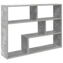 vidaXL Falpolc Falra szerelhető Szürke 95 x 20 x 69,5 cm Szerelt Fa