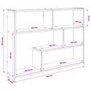 vidaXL Falpolc Falra szerelhető Barna 95 x 20 x 69,5 cm Szerelt Fa