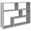 vidaXL Falpolc Falra szerelhető Szürke 95 x 20 x 69,5 cm Szerelt Fa