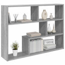 vidaXL Falpolc Falra szerelhető Szürke 95 x 20 x 69,5 cm Szerelt Fa