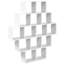 vidaXL Falpolc Fehér 120 x 20 x 136 cm Szerelt Fa