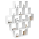 vidaXL Falpolc Fehér 120 x 20 x 136 cm Szerelt Fa