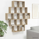 vidaXL Falpolc Sonoma Tölgy 120 x 20 x 136 cm Szerelt Fa