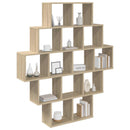 vidaXL Falpolc Sonoma Tölgy 120 x 20 x 136 cm Szerelt Fa