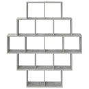 vidaXL Falpolc Betonszürke 120 x 20 x 136 cm Szerelt Fa