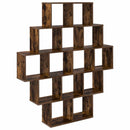 vidaXL Falpolc Füstös Tölgy 120 x 20 x 136 cm Szerelt Fa
