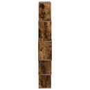 vidaXL Falpolc Füstös Tölgy 120 x 20 x 136 cm Szerelt Fa