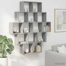 vidaXL Falpolc Szürke Sonoma 120 x 20 x 136 cm Szerelt Fa