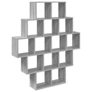 vidaXL Falpolc Szürke Sonoma 120 x 20 x 136 cm Szerelt Fa