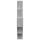 vidaXL Falpolc Szürke Sonoma 120 x 20 x 136 cm Szerelt Fa