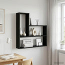 vidaXL Falpolc Fekete Tölgy 60 x 11 x 60 cm Szerelt Fa