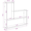 vidaXL Falpolc Fekete Tölgy 60 x 11 x 60 cm Szerelt Fa