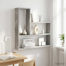 vidaXL Falpolc Betonszürke 60 x 11 x 60 cm Szerelt Fa
