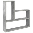 vidaXL Falpolc Betonszürke 60 x 11 x 60 cm Szerelt Fa