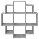 vidaXL Falpolc Betonszürke 90 x 25 x 90 cm Szerelt Fa