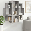 vidaXL Falpolc Szürke Sonoma 90 x 25 x 90 cm Szerelt Fa
